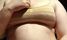 tiny 18+ playing with her natural tits