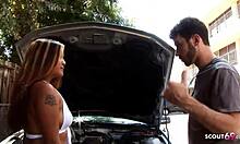 Half Asian Leilani Li Picked Up and Fucked by White Monster Cock