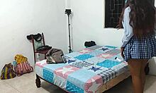 A young student who is only 18 years old acts as a whore in homemade sex scenes.