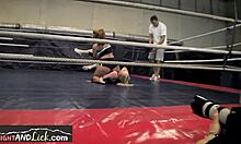 european lesbian babes passionately wrestling in panties, tits bouncing 😍