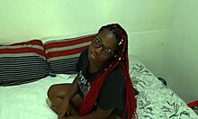 Horny neighbor sucks neighbor's stepson's big black cock in bedroom - mastermeat1