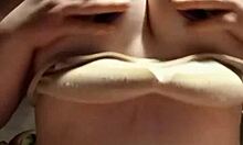 tiny 18+ playing with her natural tits