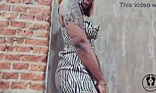 Stripper Club Ebony Twerking with Big Tits