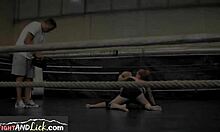 european lesbian babes passionately wrestling in panties, tits bouncing 😍