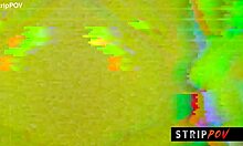 Nerdy babe strips pov, revealing big natural tits