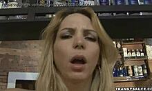 Watch this shemale stroke her schlong?