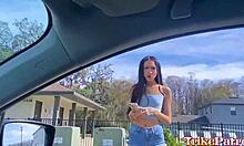 Trikepatrol picks up Asian teen Katie Cai for deepthroat and facial