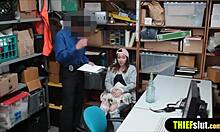 cute russian teen shoplifter gets rough punishment in garage 😏