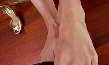 Girlfriend Gives Amazing Footjob Making Me Horny