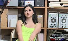 Non-Working Pornstar Caught Shoplifting by LP Officer in Office