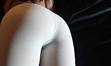 Milf Big Firm Ass In White Pantyhose Heels