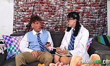 Petite 18+ Mariana Flores And Rion King Turn Study Session Into Wild Blowjob And Ass Fucking In Pov