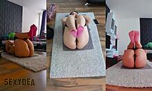 Unlock Desires with Triple Cam View of Seductive Naked Indian Yoga Goddess