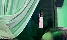 Cunhada covered in cum after anal and handjob