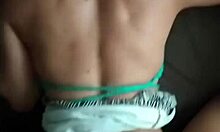 Delicious married woman bent over in pov doggystyle on sofa