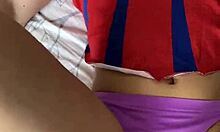 Hot Cheerleader Feels Intense Pleasure Fucking Two Cocks