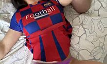 Hot Cheerleader Feels Intense Pleasure Fucking Two Cocks