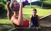 Wife and stepmother enjoy a jog together