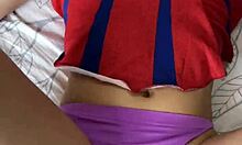 Hot Cheerleader Feels Intense Pleasure Fucking Two Cocks