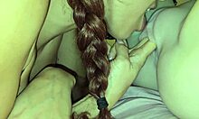 Latina masturbates to two orgasms with tantaly doll.