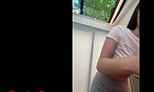 cute petite latina slut messes with huge dildo toy