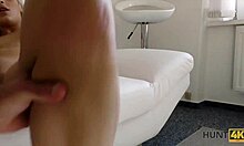 Hunt4k nádherná babe si užíva orálny a utĺkanie pičky za peniaze