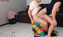 Housewife seduces the technician while husband is away