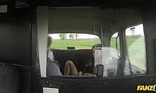 fake taxi brunette gets sweaty riding cock after workout in car