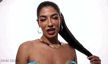 i'm princess jasmine giving jerk off instructions in lingerie