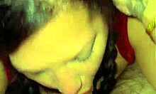 Quick sloppy blowjob with some deepthroat