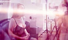 teen gets railed behind her twin's back, flashing natural tits in homemade video