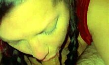 Quick sloppy blowjob with some deepthroat