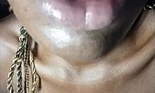 african teen 18+ shows off her phat cock sucking lips and beautiful mouth and drinks cum