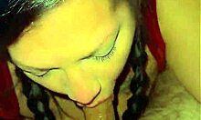 Quick sloppy blowjob with some deepthroat