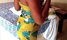 Horny congolese whore claims her big black cock fuckboy king