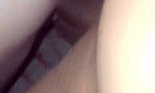 This beautiful asian teen spreads her pink pussy on my big black cock moaning