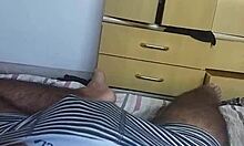 Guided masturbation with dirty talk in the bedroom