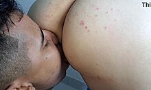 my stepmother casually shows off her cute ass to me