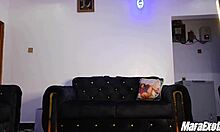 i'm mara exotic, a mature ebony with fat ass moaning through solo orgasm masturbation. puffy pussy and natural tits on display.