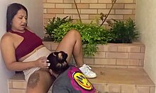 While playing on my phone, my lover visits and can't resist licking my pussy before fucking me cowgirl style