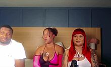 Homebody throws a wild 10-man gangbang orgy with ebony and latina heat