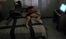 Why is the stepmom sharing the bed with her stepson?