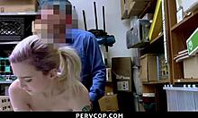 young suspect avoids record by submitting to pervcop's hardcore domination in garage
