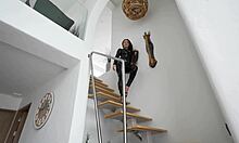 Oh wow, my roommate's in full leather outfit for licking