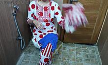 hindi stepson sneaks up on stepmom changing, she likes it 😏