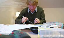 geeky grandpa makes horny teen wet with his charm