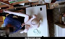 young suspect avoids record by submitting to pervcop's hardcore domination in garage