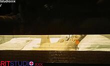 I watch my slutty neighbor masturbating her big ass