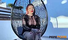 Angie Babydoll handles monster cock with her big tits