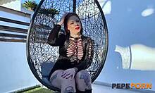 Angie Babydoll handles monster cock with her big tits